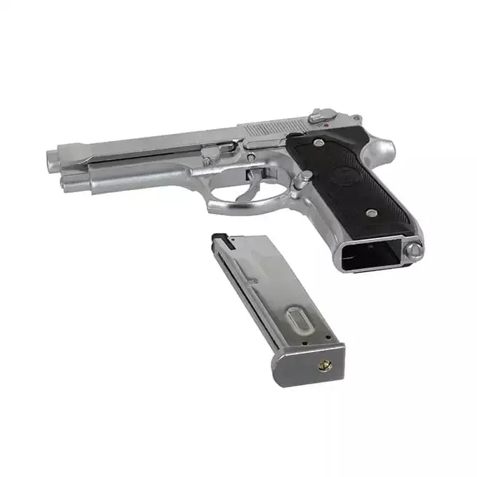 Pistola a Gas M9 Silver Blowback – Ls - immagine 3