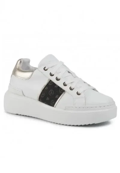 Pollini Sneakers Bianco Oro F.Alto