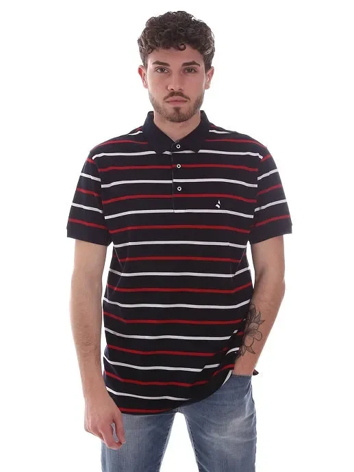 Polo uomo Navigare art NV70029 001 colore blu scuro misura a scelta Moda