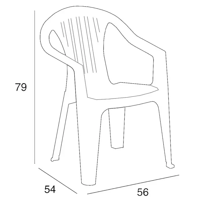 Poltrona impilabile in polipropilene da giardino – Ratak - immagine 3
