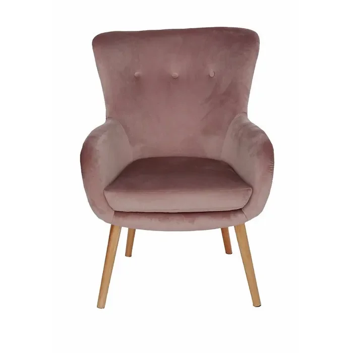 Poltrona in velluto con gambe in legno – Ler