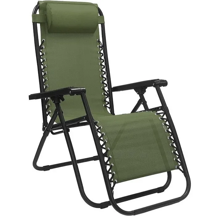 Poltrona reclinabile in metallo e textilene con cuscino – No Gravity