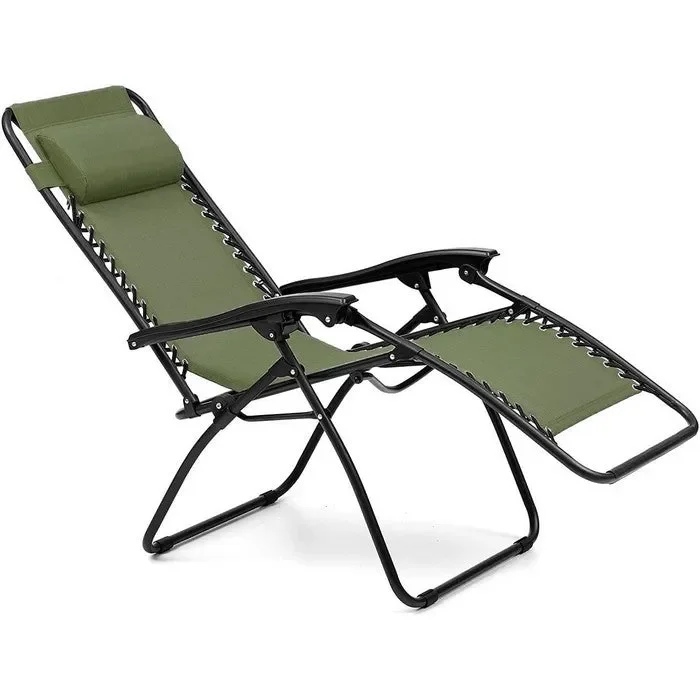 Poltrona reclinabile in metallo e textilene con cuscino – No Gravity - immagine 2