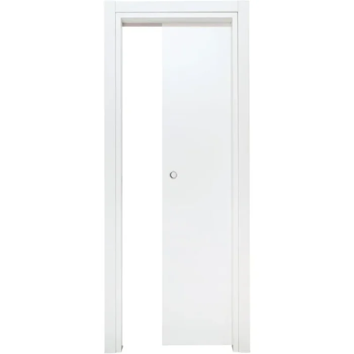 PORTA BASIC BIANCO LISCIO SCORREVOLE INTERNO MURO – 210 x 70 – REVERSIBILE