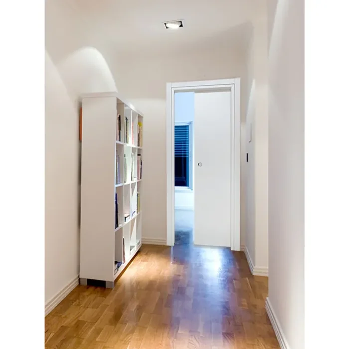 PORTA BASIC BIANCO LISCIO SCORREVOLE INTERNO MURO – 210 x 70 – REVERSIBILE - immagine 3