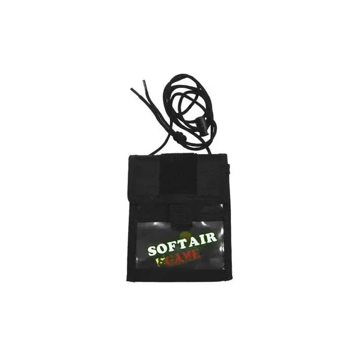 Porta documenti da collo Militare Black In saldo