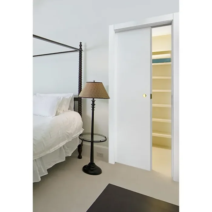 PORTA MATRIX BIANCO SCORREVOLE INTERNO MURO – 210 x 70 – REVERSIBILE - immagine 3