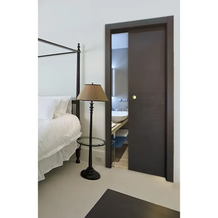 PORTA MATRIX ROVERE ANTRACITE SCORREVOLE INTERNO MURO – 210 x 70 – REVERSIBILE - immagine 3