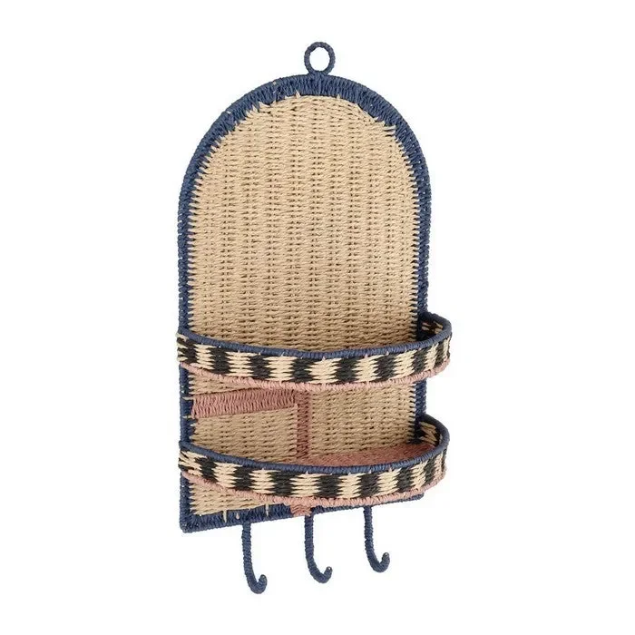 Porta oggetti da parete con 2 piani e 3 ganci – Kya - immagine 2