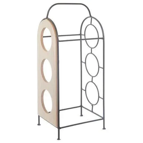 Portabottiglie Vino – Colore Nero – 3 Scomparti – Cm 19X16X45