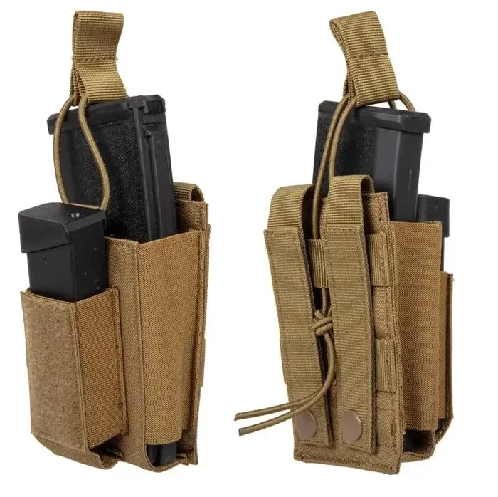 Portacaricatore M4 + Caricatore Pistola Coyote Brown Attacco Molle Vendita calda online