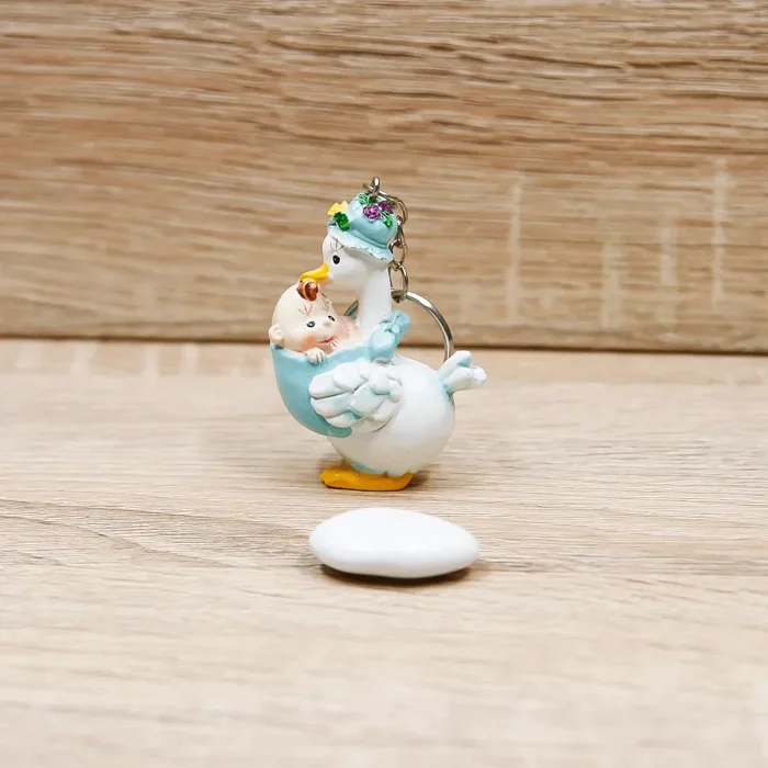 Portachiavi Cicogna Celeste - immagine 3