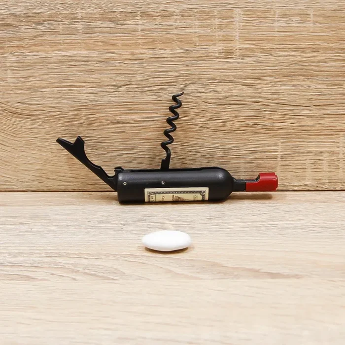 Portaconfetti con Apribottiglie Bottiglia Vino Linea Parigi - immagine 2