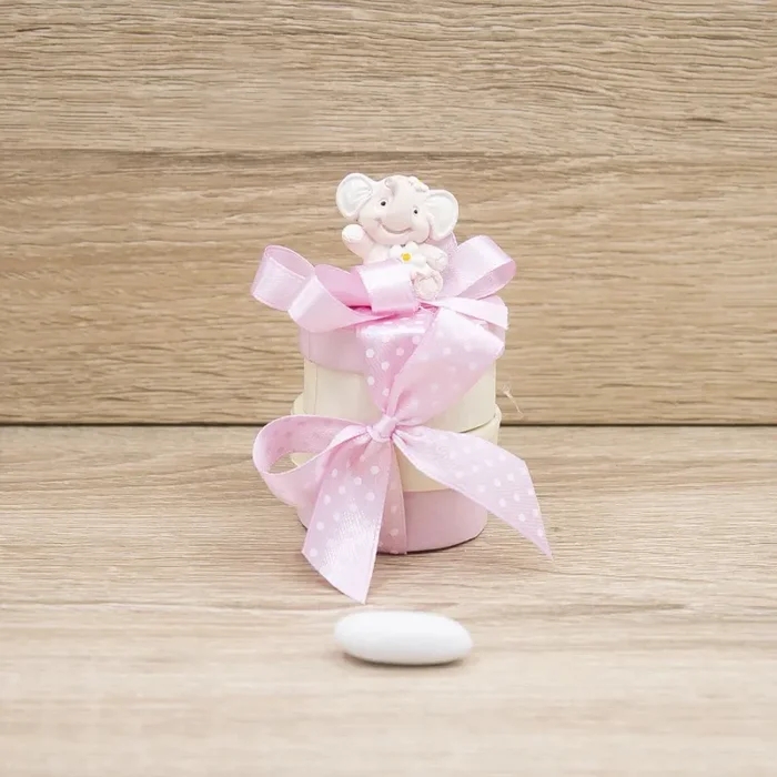 Portaconfetti con Elefante Rosa