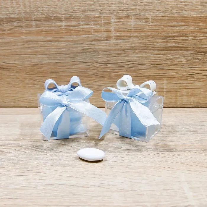 Portaconfetti con Fiocchetto Celeste Vendita calda