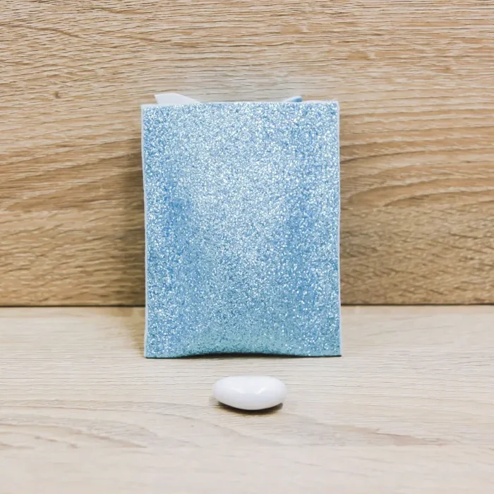 Portaconfetti Glitter Celeste con Magnete Unicorno - immagine 3