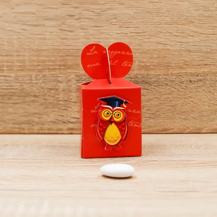 Portaconfetti Gufo Laurea Moda