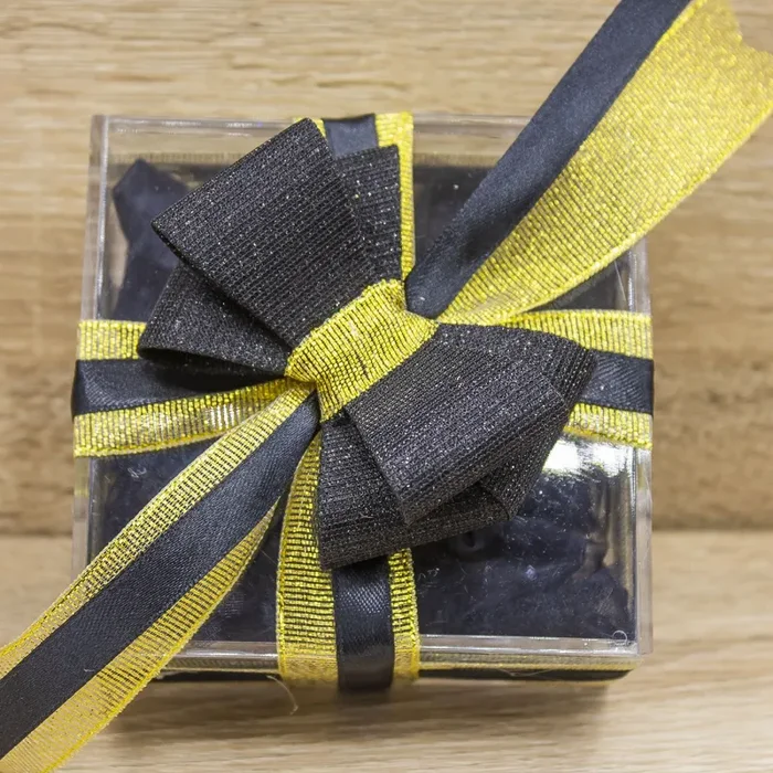 Portaconfetti Nero e Argento 20 Confetti - immagine 3