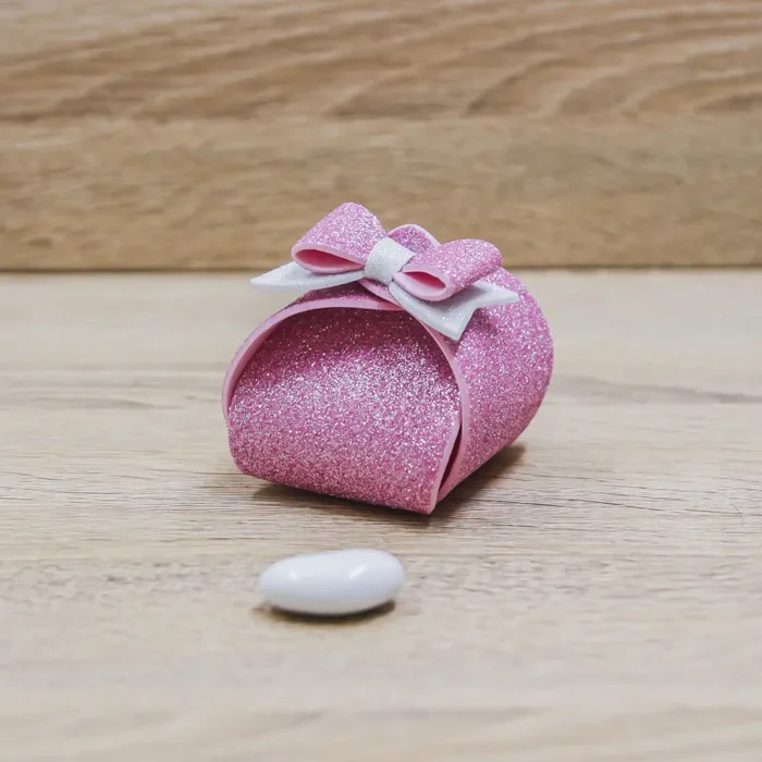 Portaconfetti Piccolo Glitter Rosa