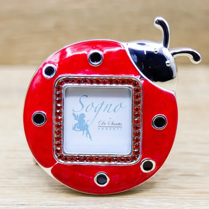 Portafoto Coccinella Rosso De Santis Argenti - immagine 2