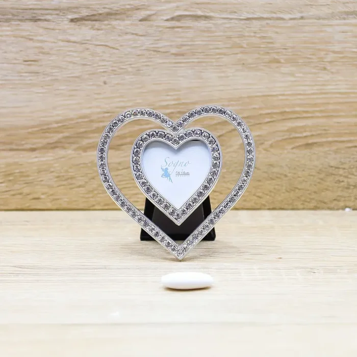 Portafoto Cuore con Strass De Santis Argenti Vendita calda online