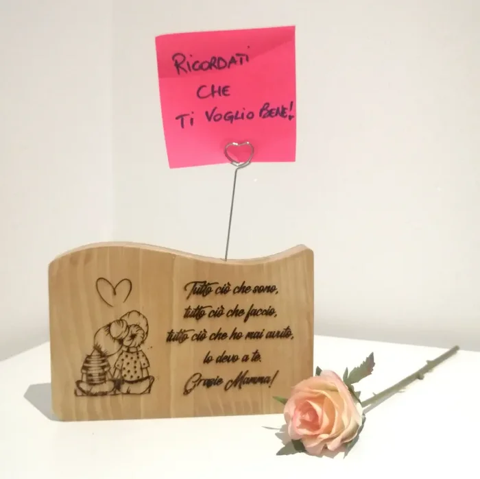 Portafoto in legno Idea Regalo Festa della Mamma, mother’s day, mum, dimensione 15cm x 10cm