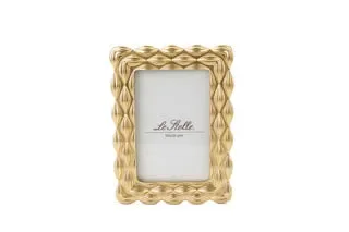 PORTAFOTO IN RESINA CON CORNICE ORO (10x15cm)