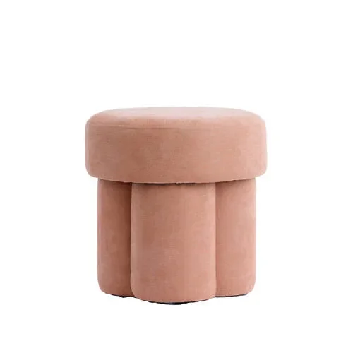 POUF IN TESSUTO CORALLO