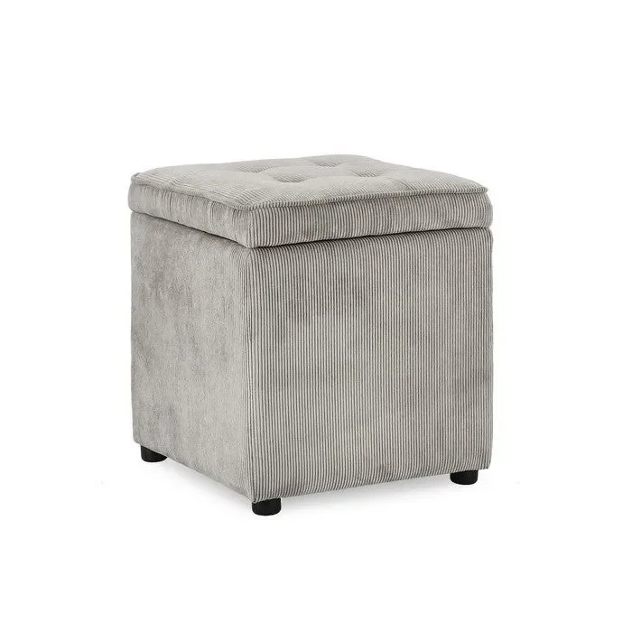 Pouf quadrato contenitore in velluto a coste – Dylan Vendita online