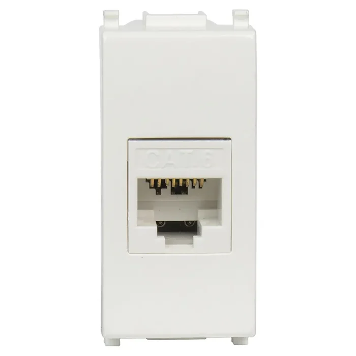 Presa dati rj45 cat6 utp ethernet compatibile bticino matix crimpaggio senza utensile