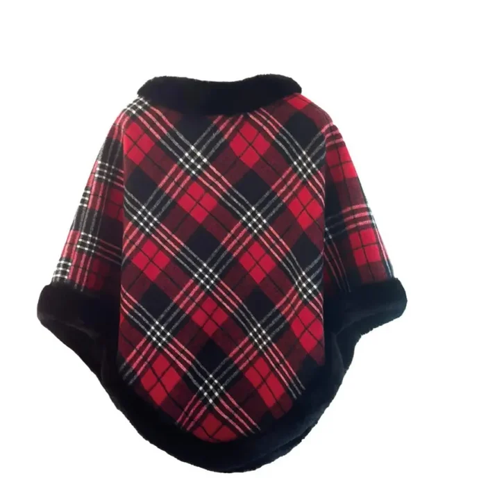Preziosa Home Mantella / Poncho Natale Bordo in Pelliccia Ass. Tg. Unica Poliestere 1 Pz - immagine 2