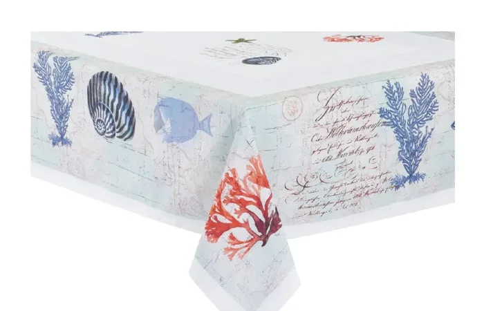 Preziosa Home Tovaglia Raso 140 x 240 Cm con Stampa Digitale Mondo Marino Ass. Poliestere 1 Pz - immagine 2