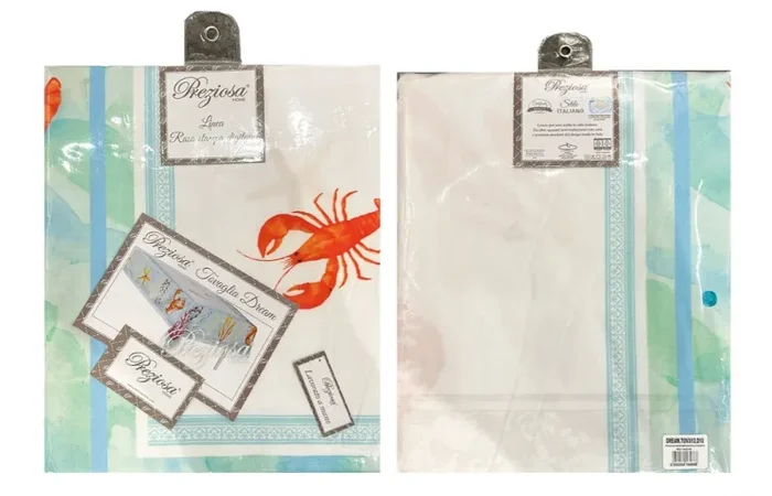 Preziosa Home Tovaglia Raso 140 x 240 Cm con Stampa Digitale Mondo Marino Ass. Poliestere 1 Pz - immagine 3