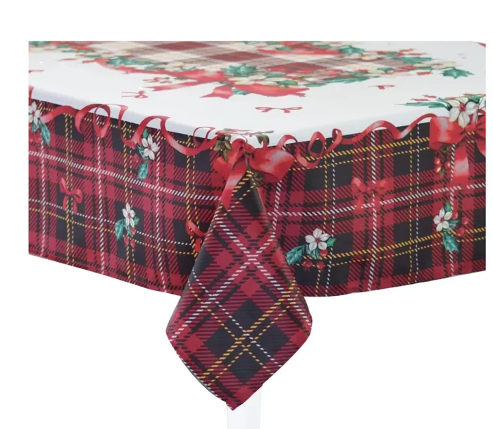 Preziosa Home Tovaglia Raso Natale Ass. 140 x 180 Cm Poliestere Multicolor 1 Pz