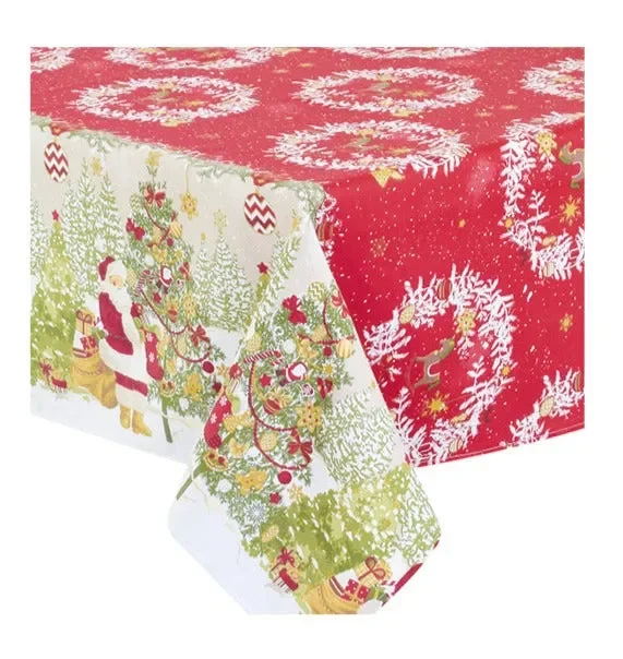 Preziosa Home Tovaglia Sommaruga in Twill Ass. Natale 130 x 350 Cm Multicolor 1 Pz - immagine 2