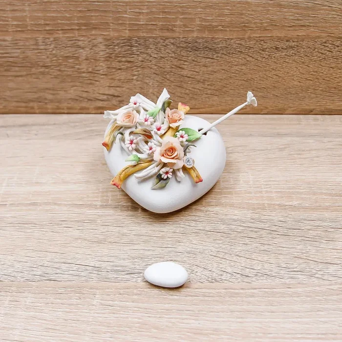 Profumatore Cuore Piccolo Linea Rose Porcellana di Capodimonte Online