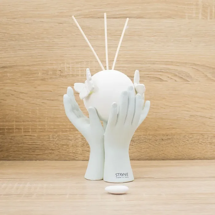 Profumatore Mani con Mappamondo e Farfalle Celeste Stone Italy In saldo