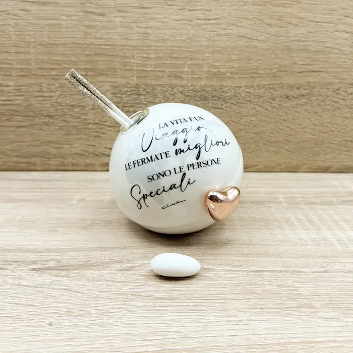 Profumatore Mappamondo con Cuore Oro Rosa e Frase Claraluna