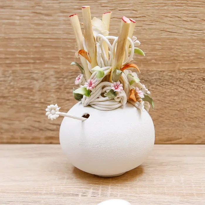 Profumatore Sfera Linea Rose Porcellana di Capodimonte - immagine 3