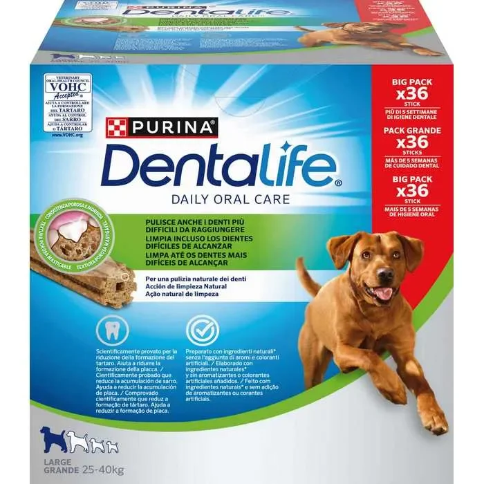 Purina Dentalife Multipack Snack per l’igiene orale cane Large 36 stick