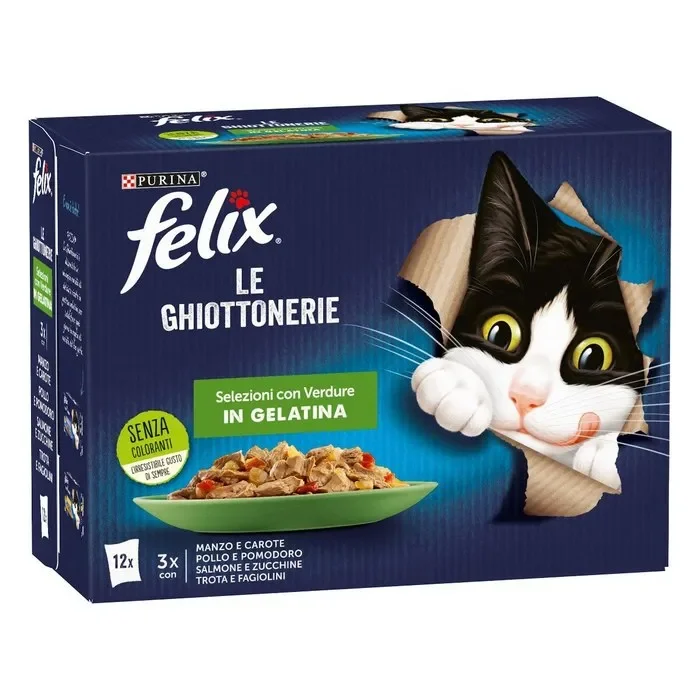 Purina Felix Le Ghiotterie Selezioni con verdure 12x85g
