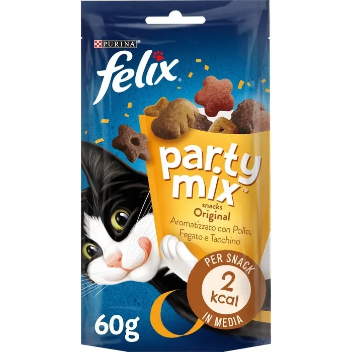Purina Felix Party Mix Original con Pollo, fegato e tacchino 60g