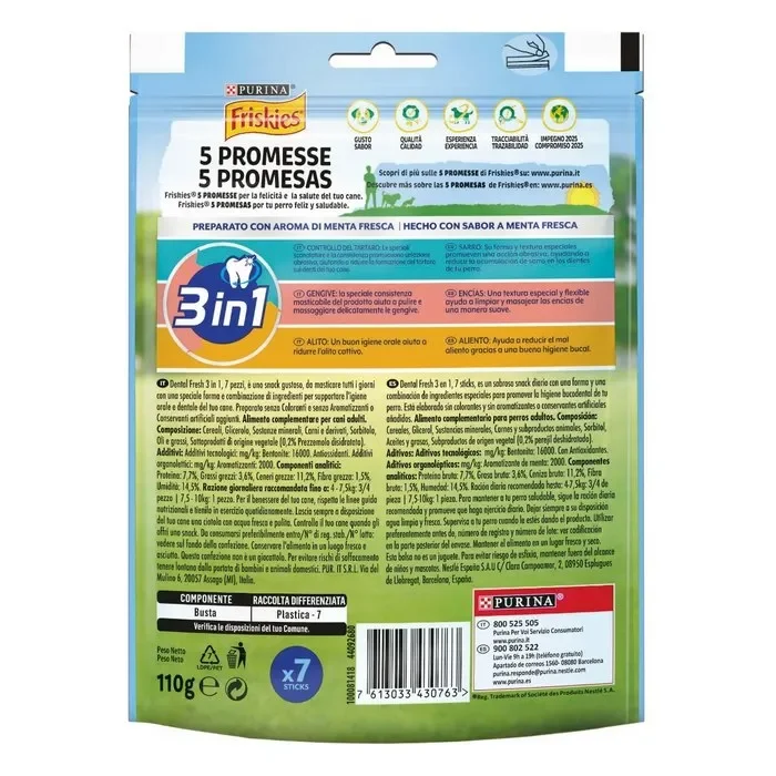 Purina Friskies Dental Fresh 3in1 Snack Small 110g - immagine 2