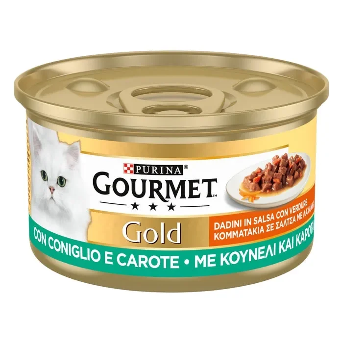 Purina Gourmet Gold Dadini in salsa con coniglio e carote 85g