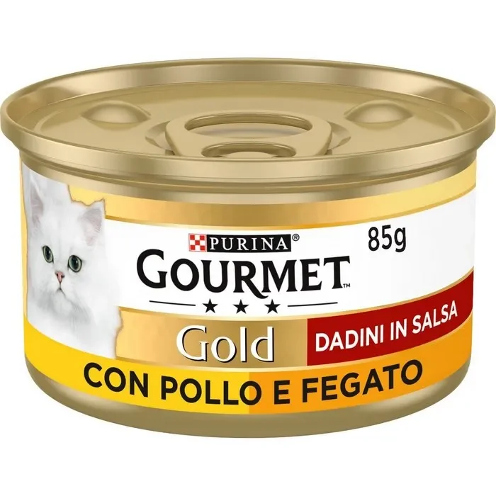 Purina Gourmet Gold Dadini in salsa con pollo e fegato 85g