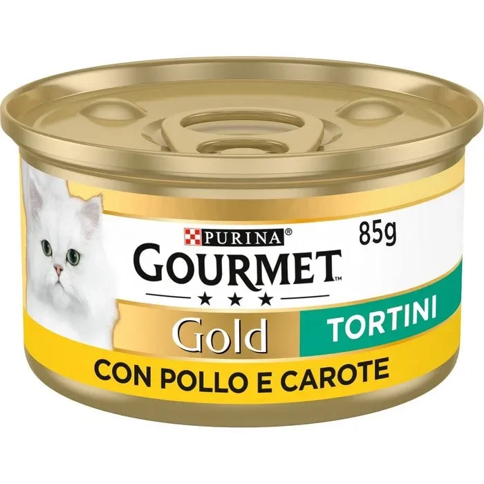 Purina Gourmet Gold Tortini con pollo e carote 85g