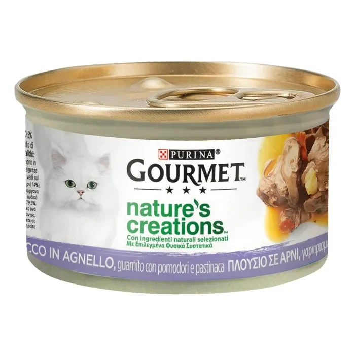 Purina Gourmet Nature’s Creations ricco in Agnello con pomodori e pastinaca 85g