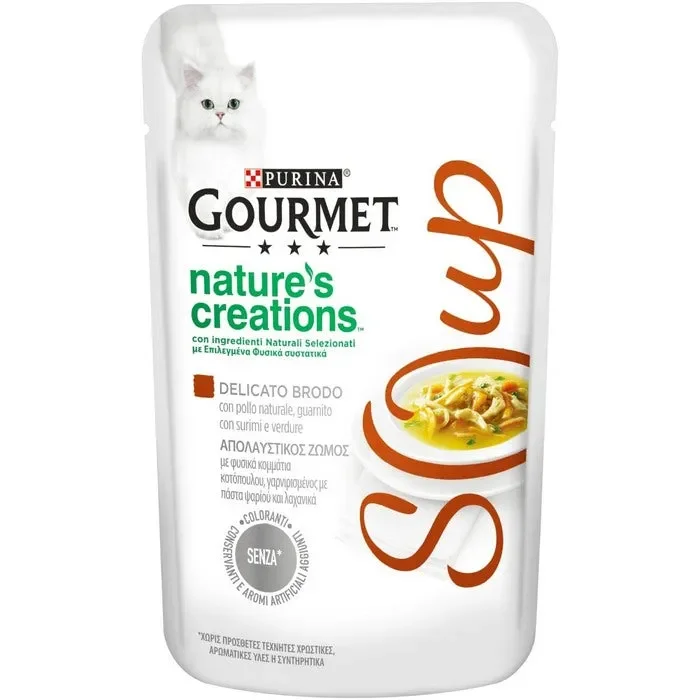 Purina Gourmet Nature’s Creations Soup con pollo e pesce 40g