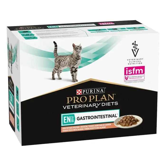 Purina Pro Plan Feline Veterinary Diets EN Gastrointestinal con salmone 10x85g