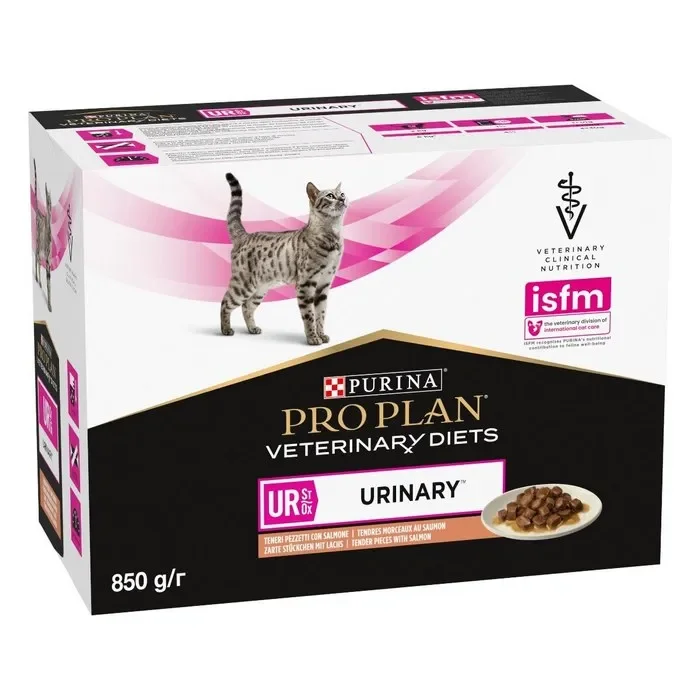 Purina Pro Plan Feline Veterinary Diets UR Urinary con Salmone 10x85g